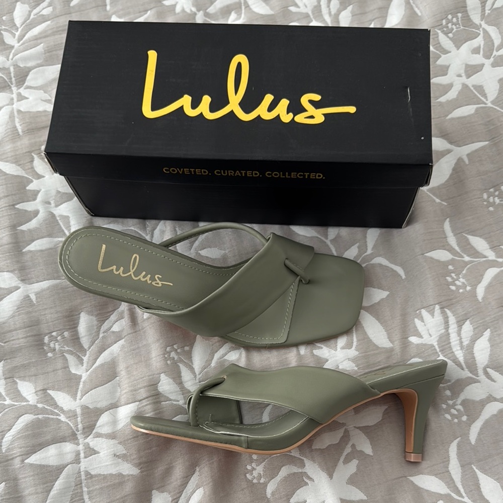 Lulus Olive Green Heeled Sandals